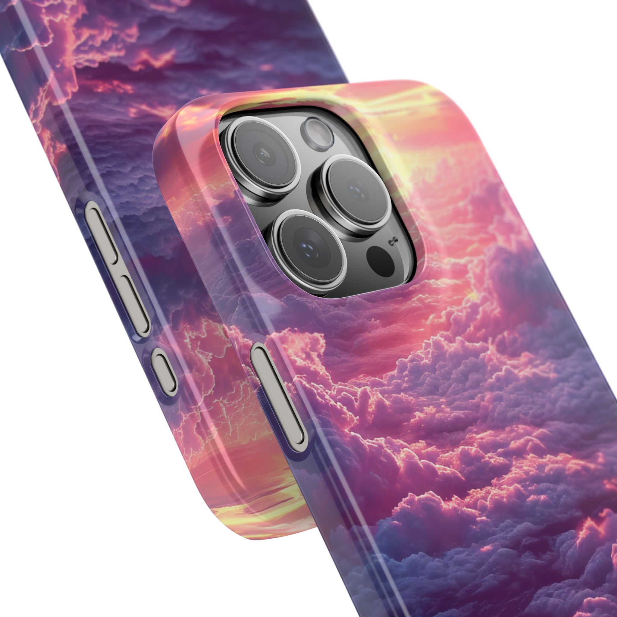 Pink Purple Clouds - Slim iPhone 16 Phone Case