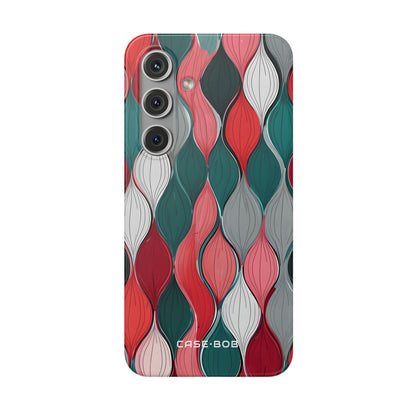 Leaf Cascade Teal Samsung S24 Case - Soft