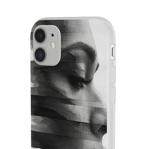 Abstract Glitch Portrait | Flexible Phone Case for iPhone