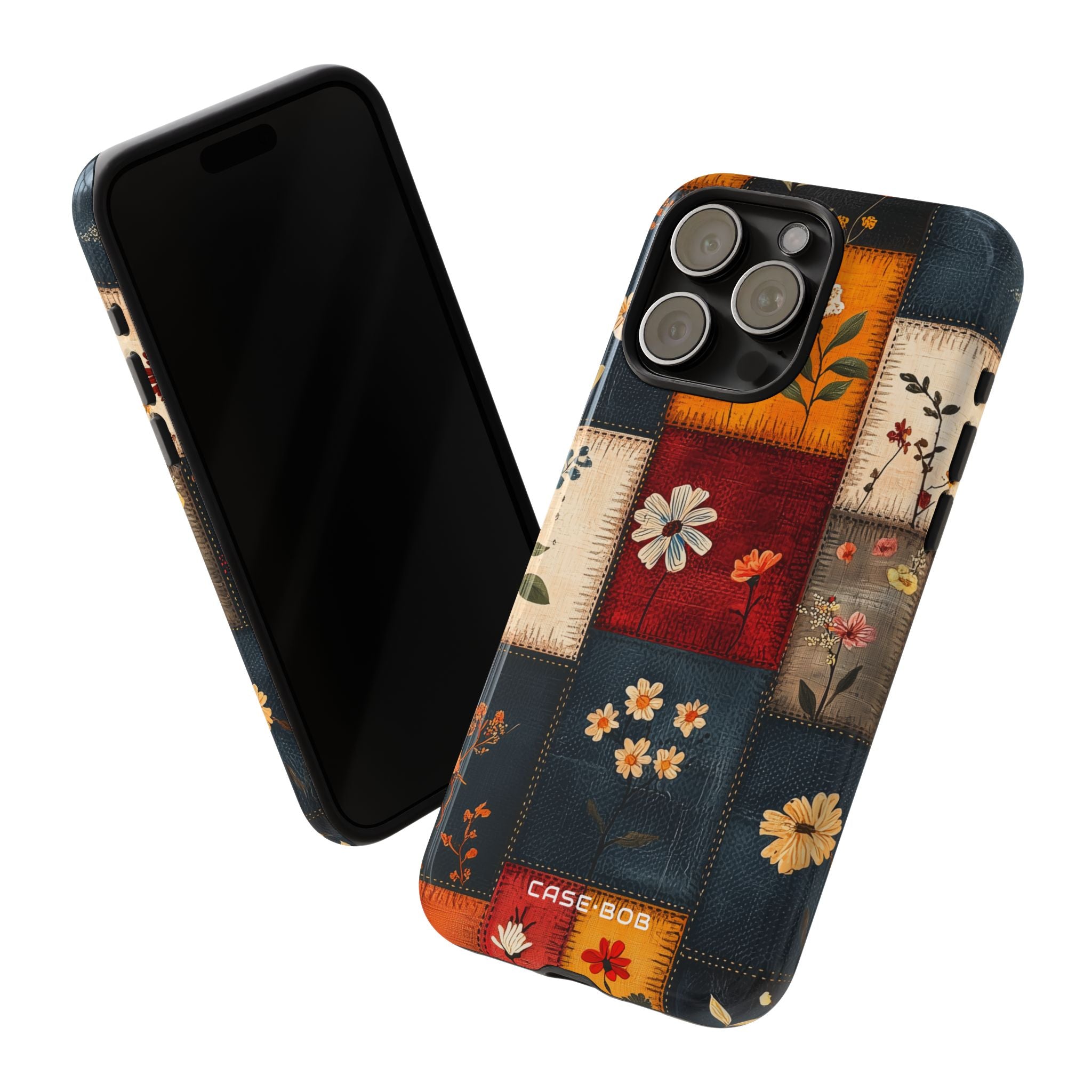 Patchwork Blooms iPhone 15 Pro Max Case - Tough