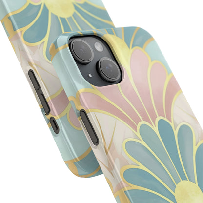 Pastel Deco Elegance - Slim iPhone 15 Phone Case