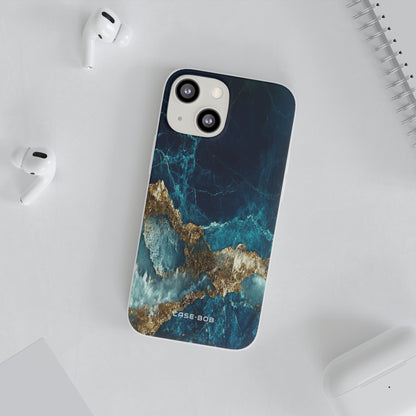 Jagged Gold Split iPhone 13 mini Case - Soft