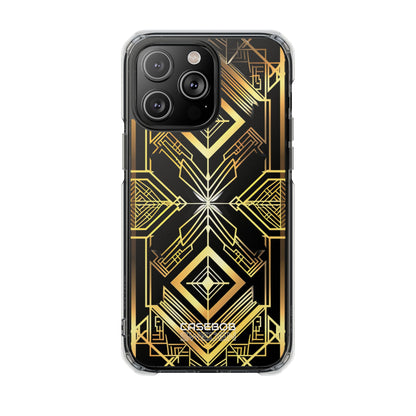 Golden Geometric Symphony iPhone 14 - Impact Clear+