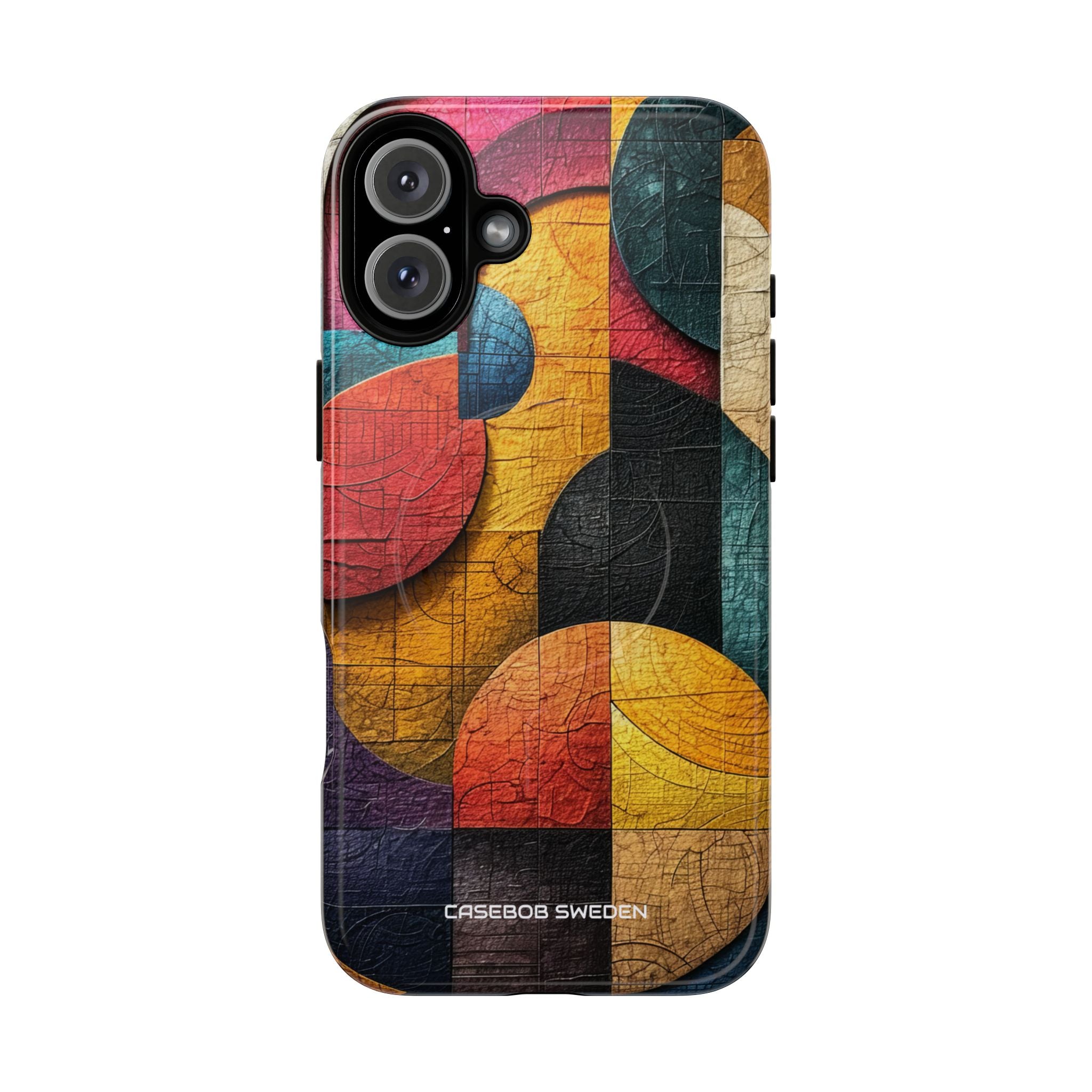 Vibrant Geometric Art - Tough + MagSafe® iPhone 16 Phone Case