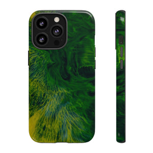 Dark Green Ink Art - Protective Phone Case