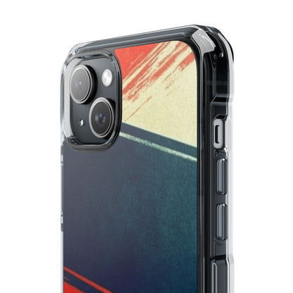 Blue Diagonal Motion iPhone 15 Plus Case - Impact