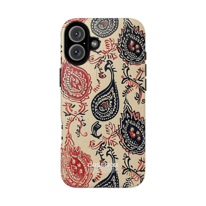 Navy Paisley Swirl iPhone 16 - Tough
