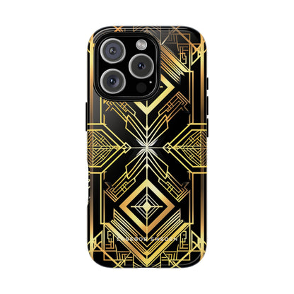 Golden Geometric Opulence iPhone 16 - Tough Phone Case