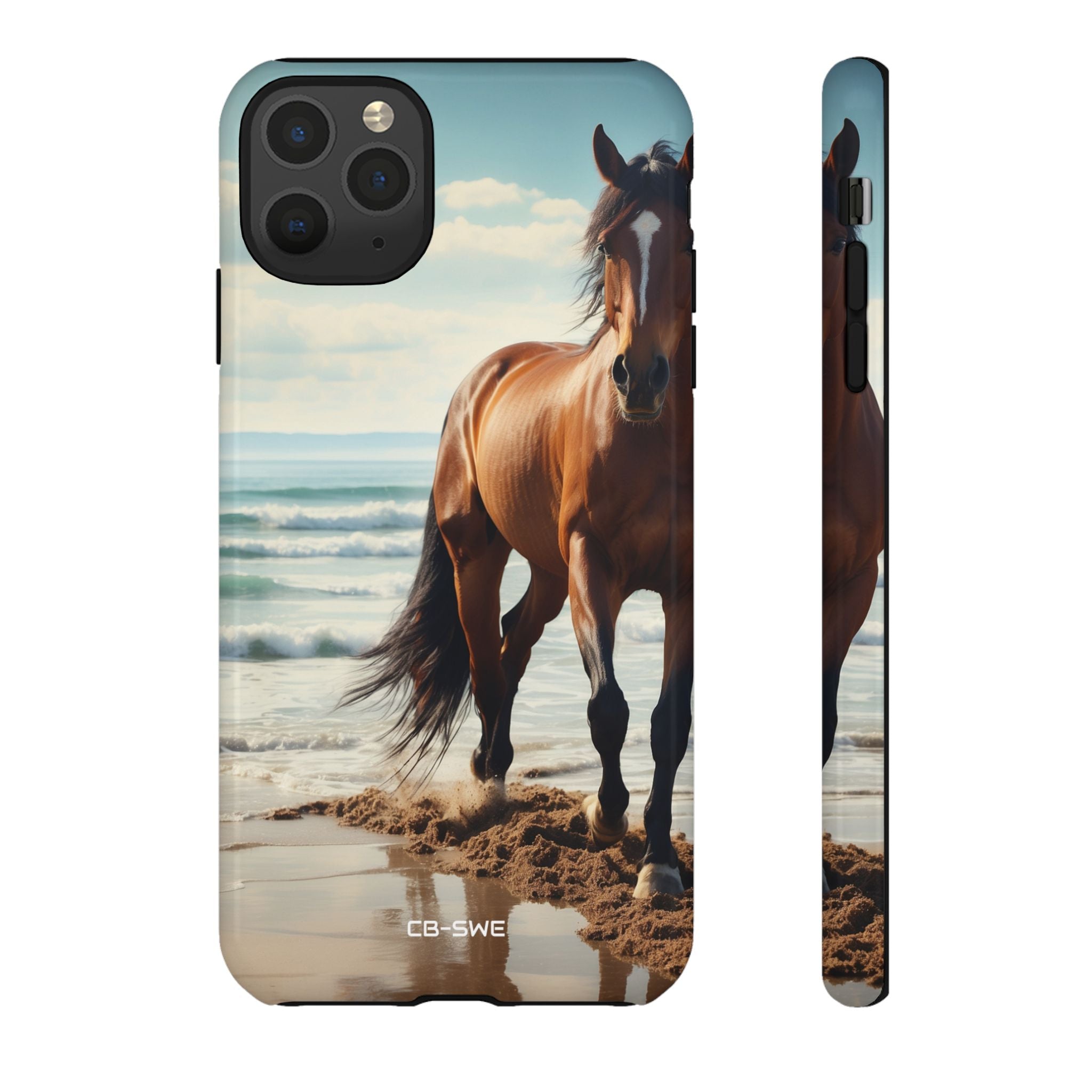 Horse Gallops Shoreline - iPhone Case