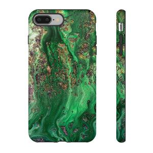 Green Sparkle Ink Art - Protective Phone Case