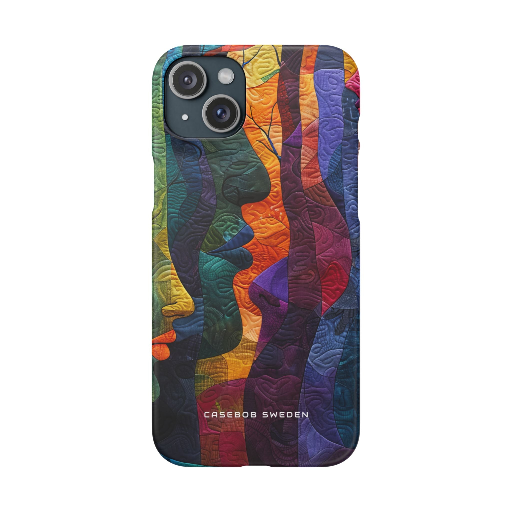 Harmonized Faces and Nature Fusion iPhone 15 - Slim Phone Case