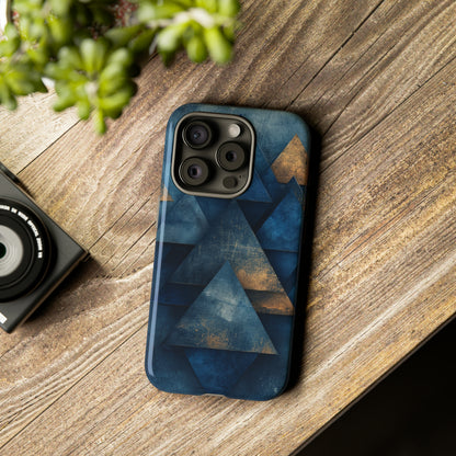 Blue Geometric Harmony - Protective Phone Case