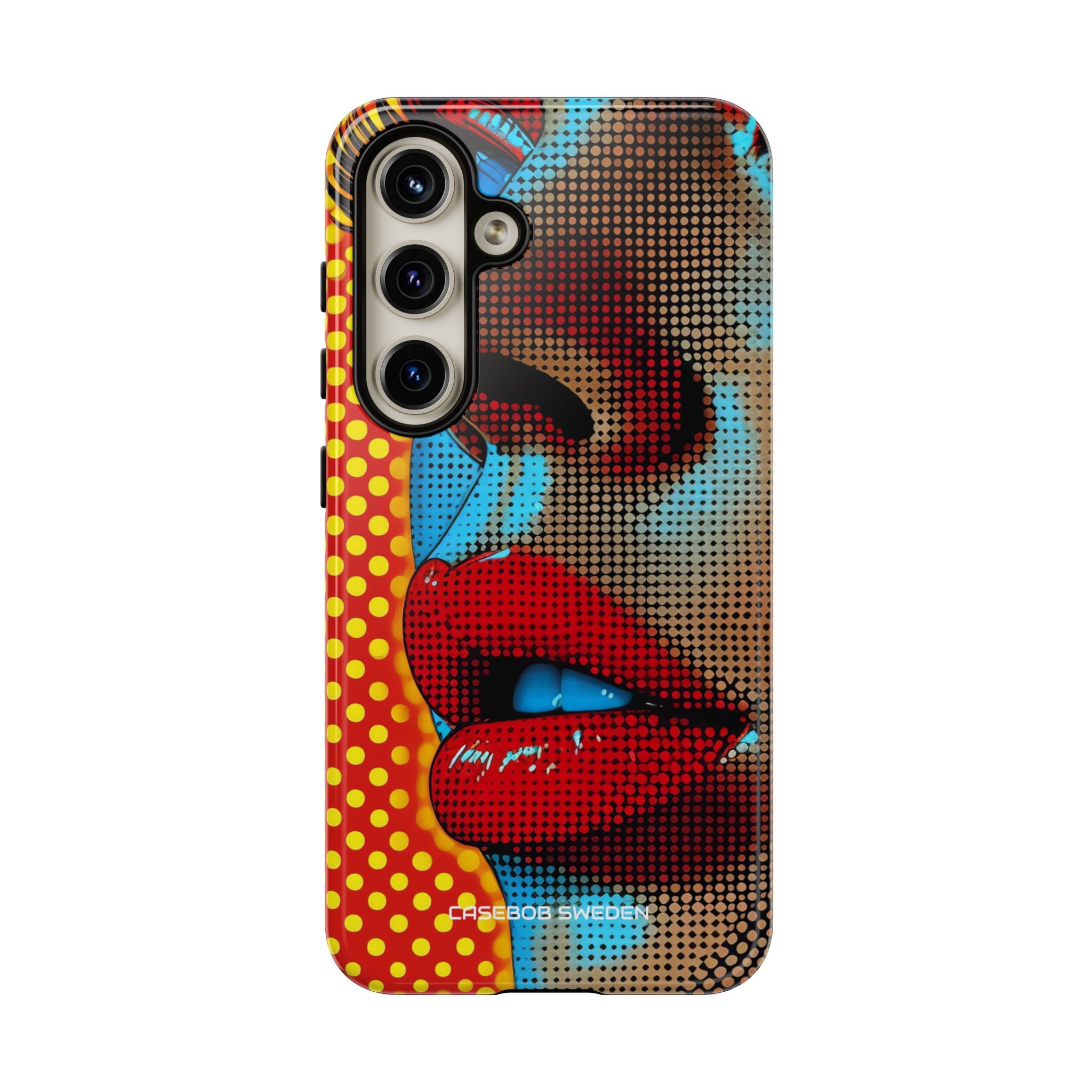 Yellow Red Pop Art Portrait - Tough Samsung S24 Phone Case