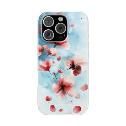 Pink Blossom Drift iPhone 16 Pro Case - Soft