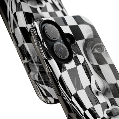 Checkered Face iPhone 16 Case - Tough+