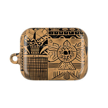 Celestial Faces Brown - AirPods Case