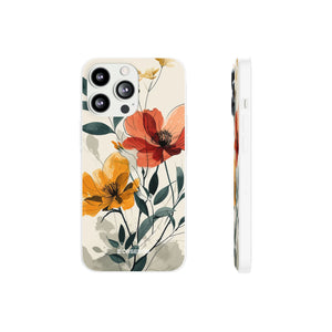 Serene Floral Harmony | Flexible Phone Case for iPhone