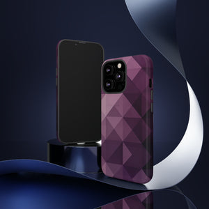 Purple Fade Squares - Protective Phone Case