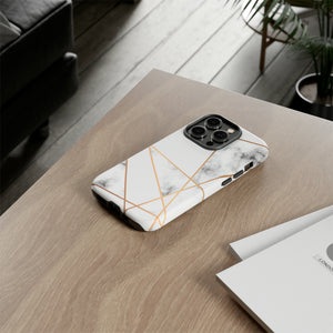 Marble Geometric - Protective Phone Case