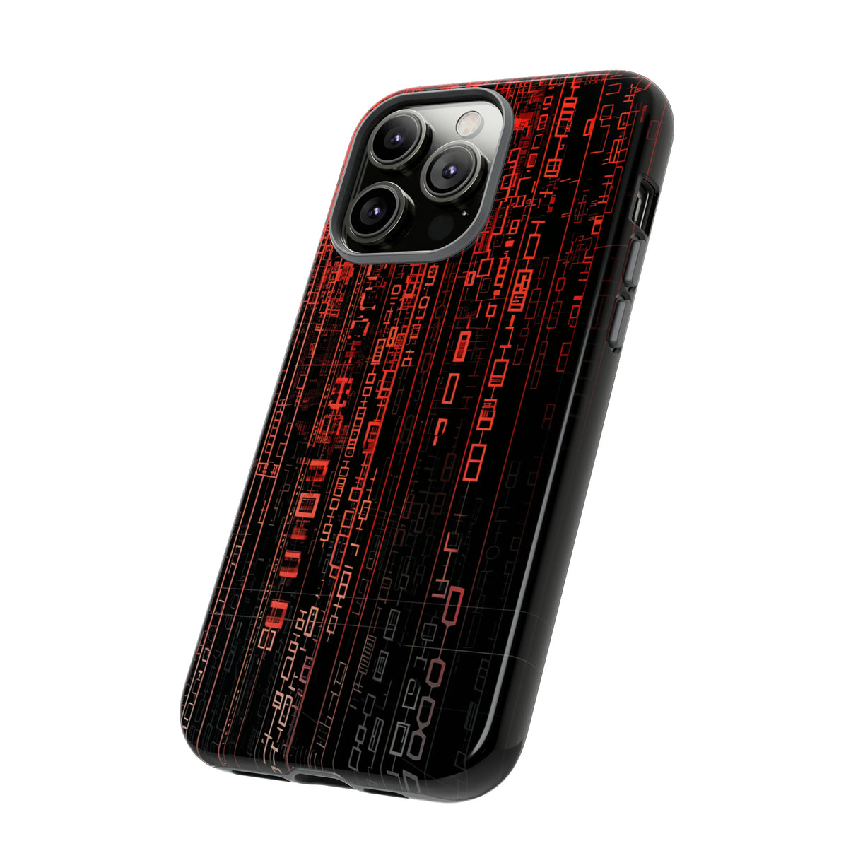 Digital Shield: Red Gradient - Protective Phone Case