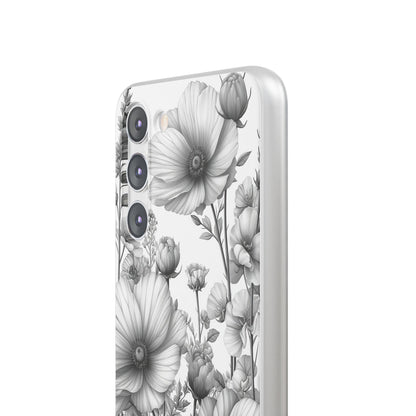 Monochrome Flora | Flexible Phone Case for Samsung Galaxy