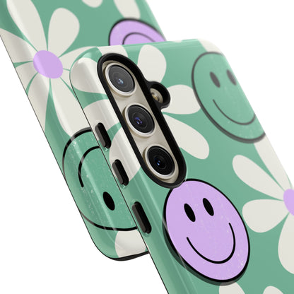 Smiley Daisy Glow Samsung S24 Plus Case - Tough