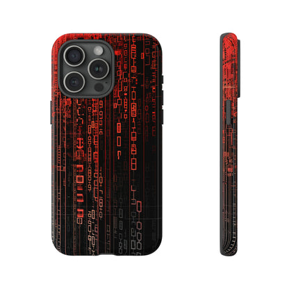 Digital Shield: Red Gradient - Protective Phone Case