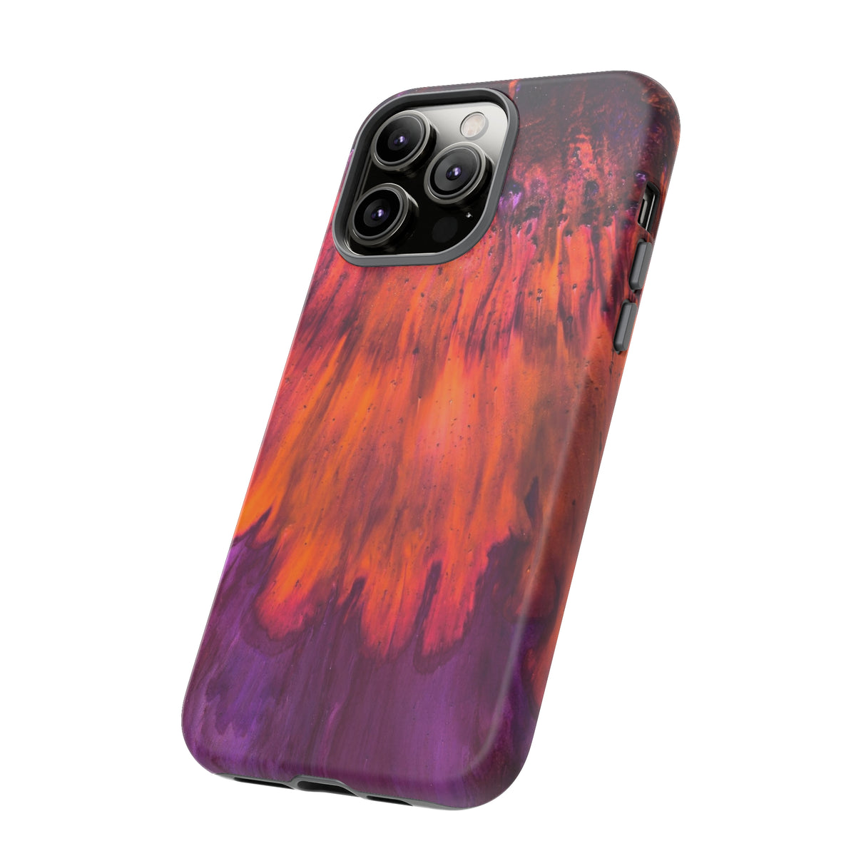 Orange Flow Ink Art iPhone Case (Protective) Phone Case