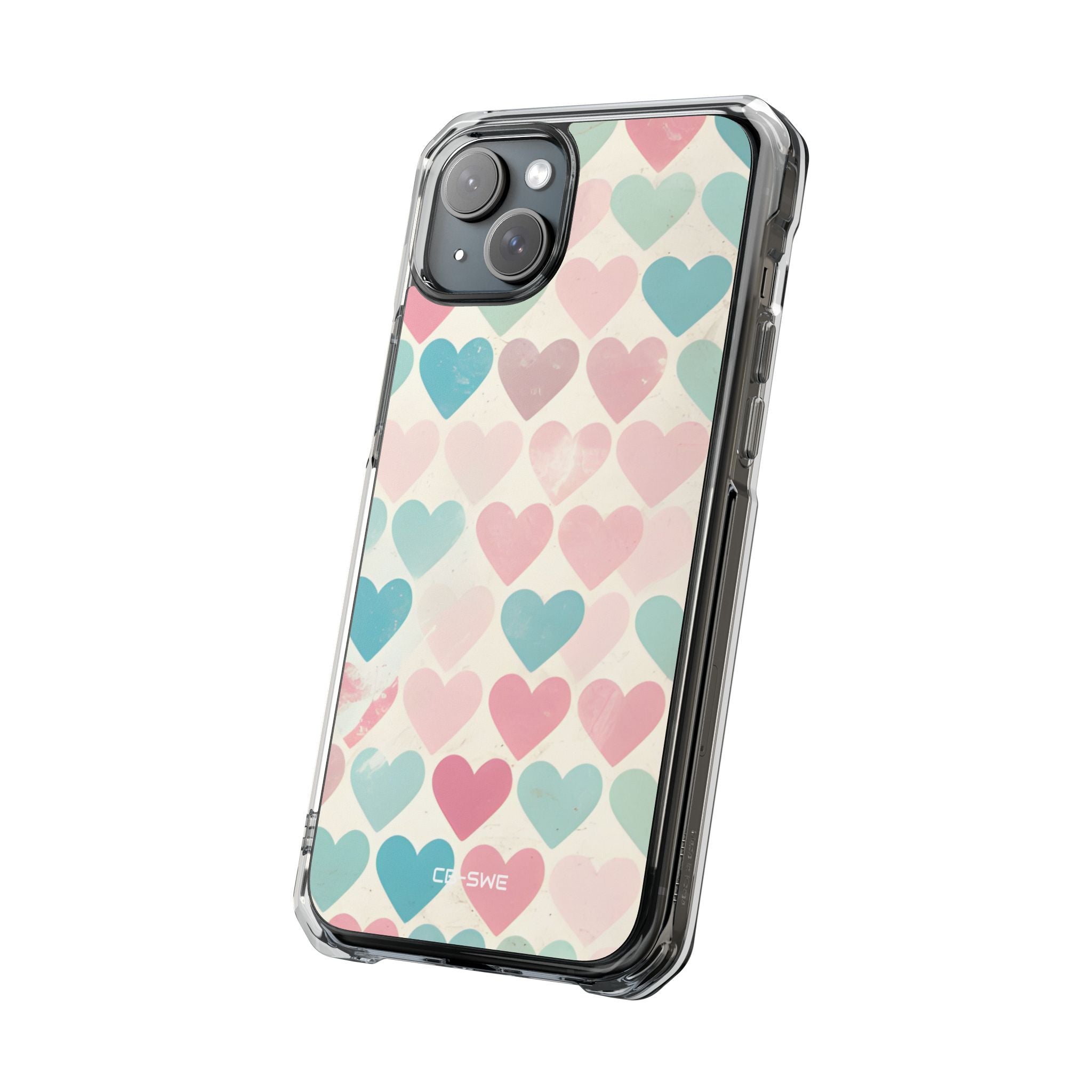 Retro Hearts Symmetry iPhone Case - Impact