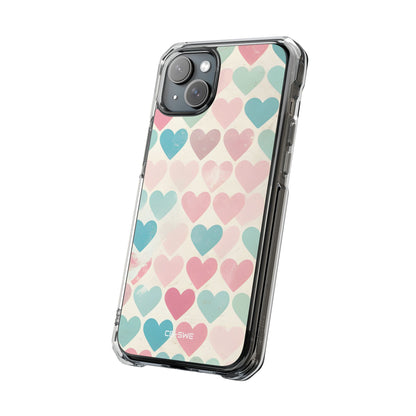 Retro Hearts Symmetry iPhone Case - Impact