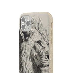 Majestic Linework Lion | Biodegradable Phone Case