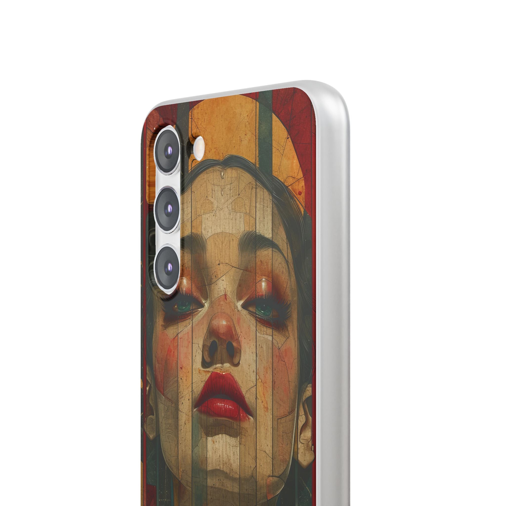 Bold Art Deco Portrait - Flexi Samsung S23 Phone Case