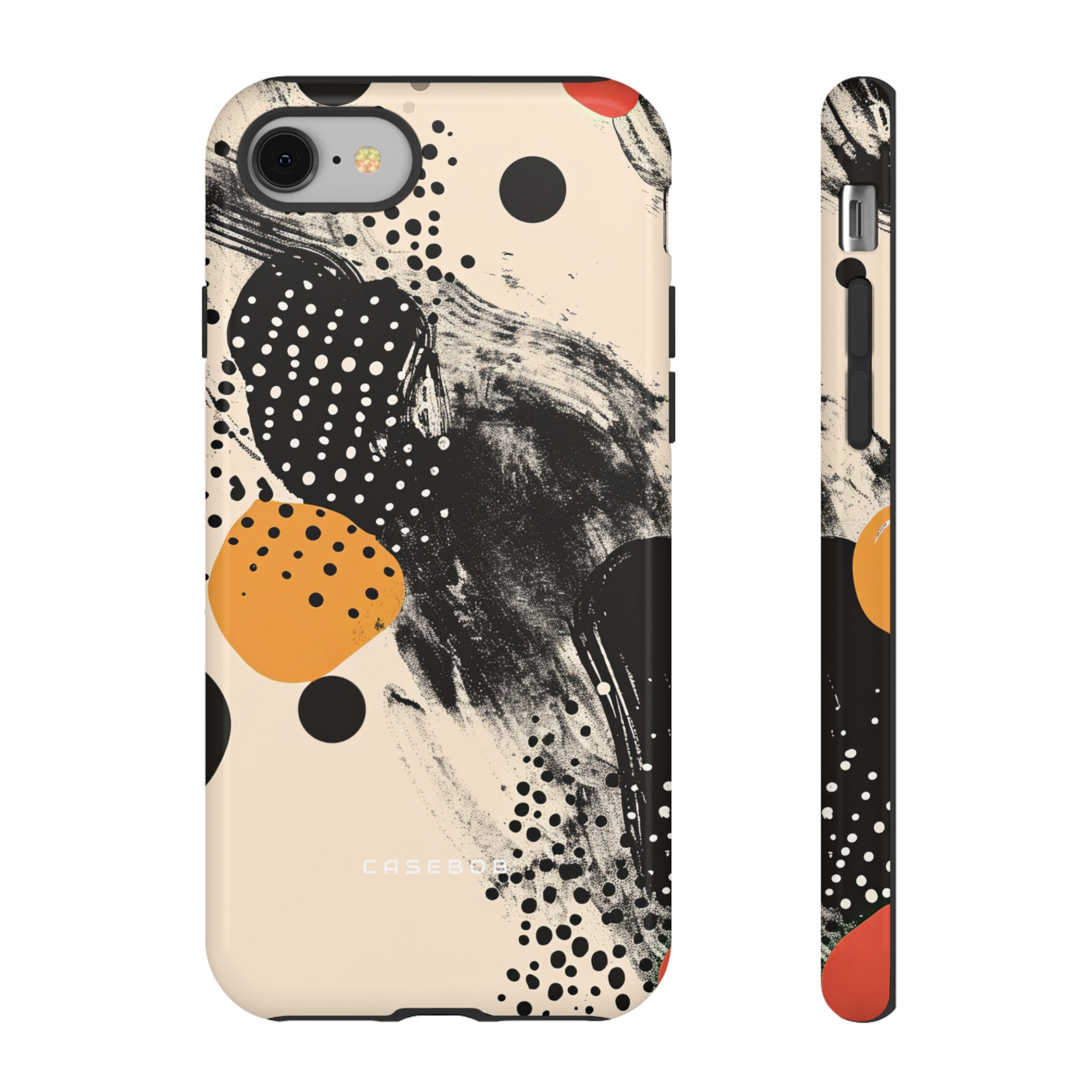 Black Dot Elegance - Protective Phone Case