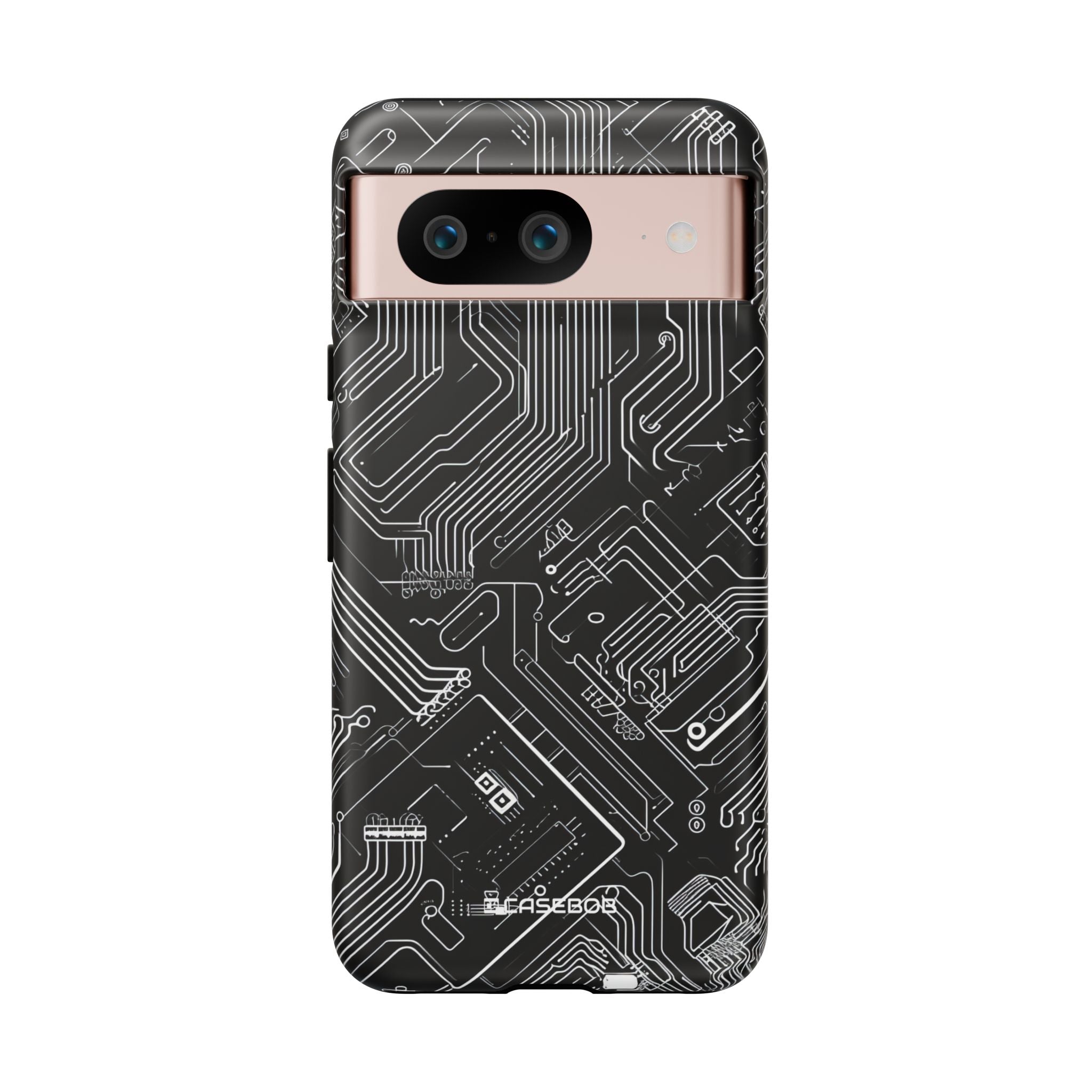 Circuitry Dreams: Abstract Black Design - for Google Pixel 8