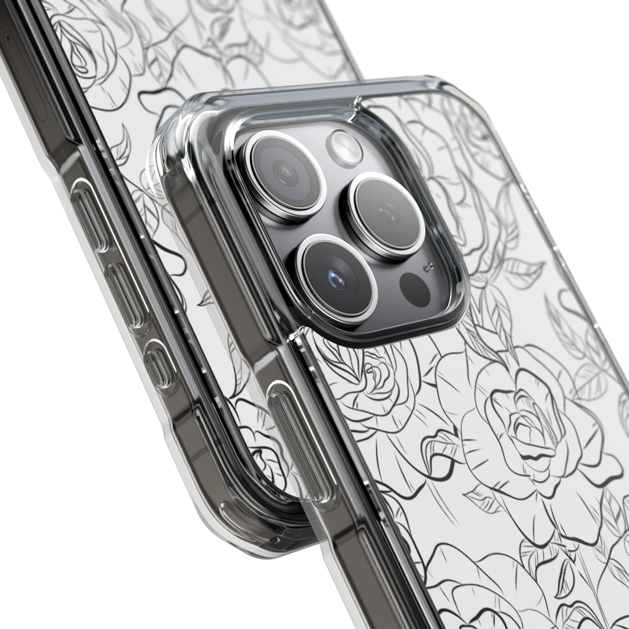 Intricate Rose Sketches iPhone Case - Impact