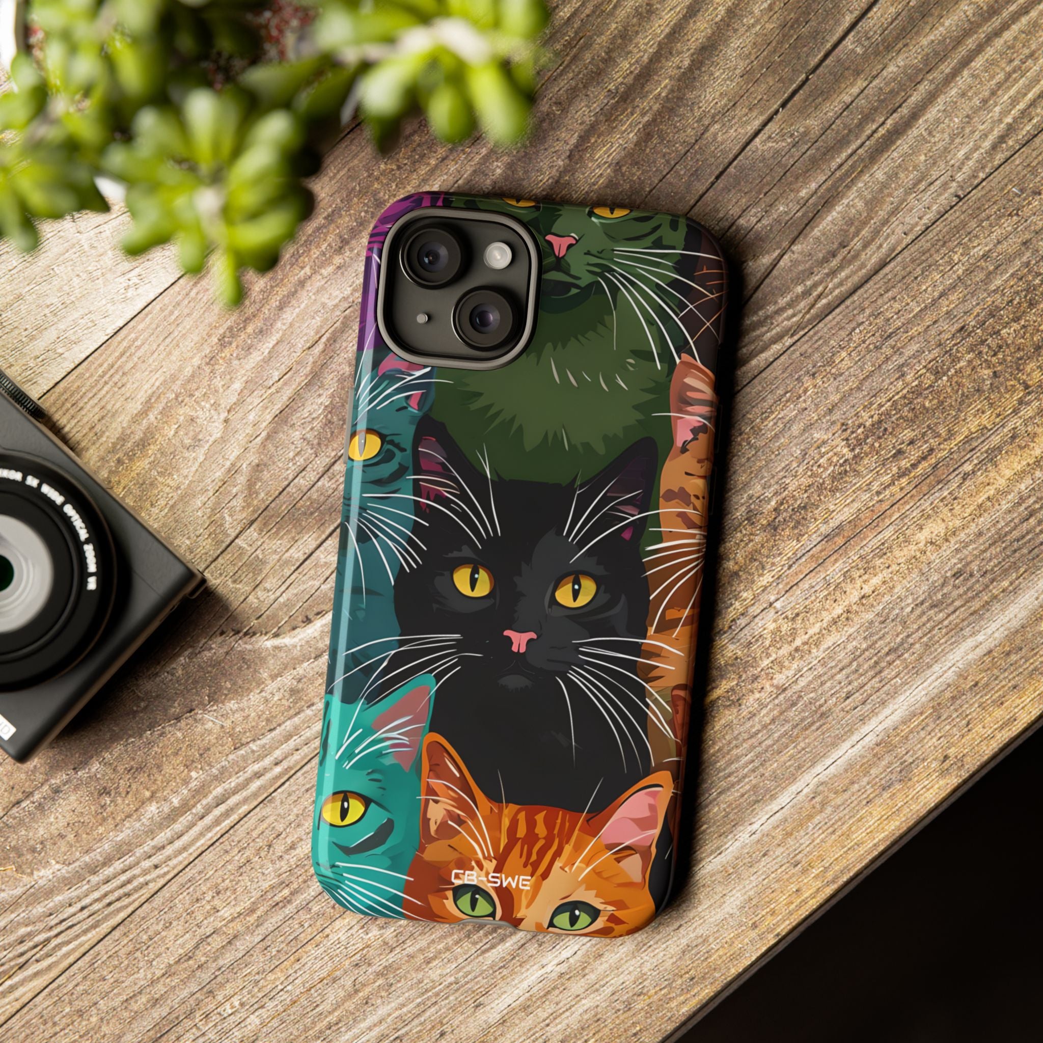 Colorful Cat Charisma - iPhone Case