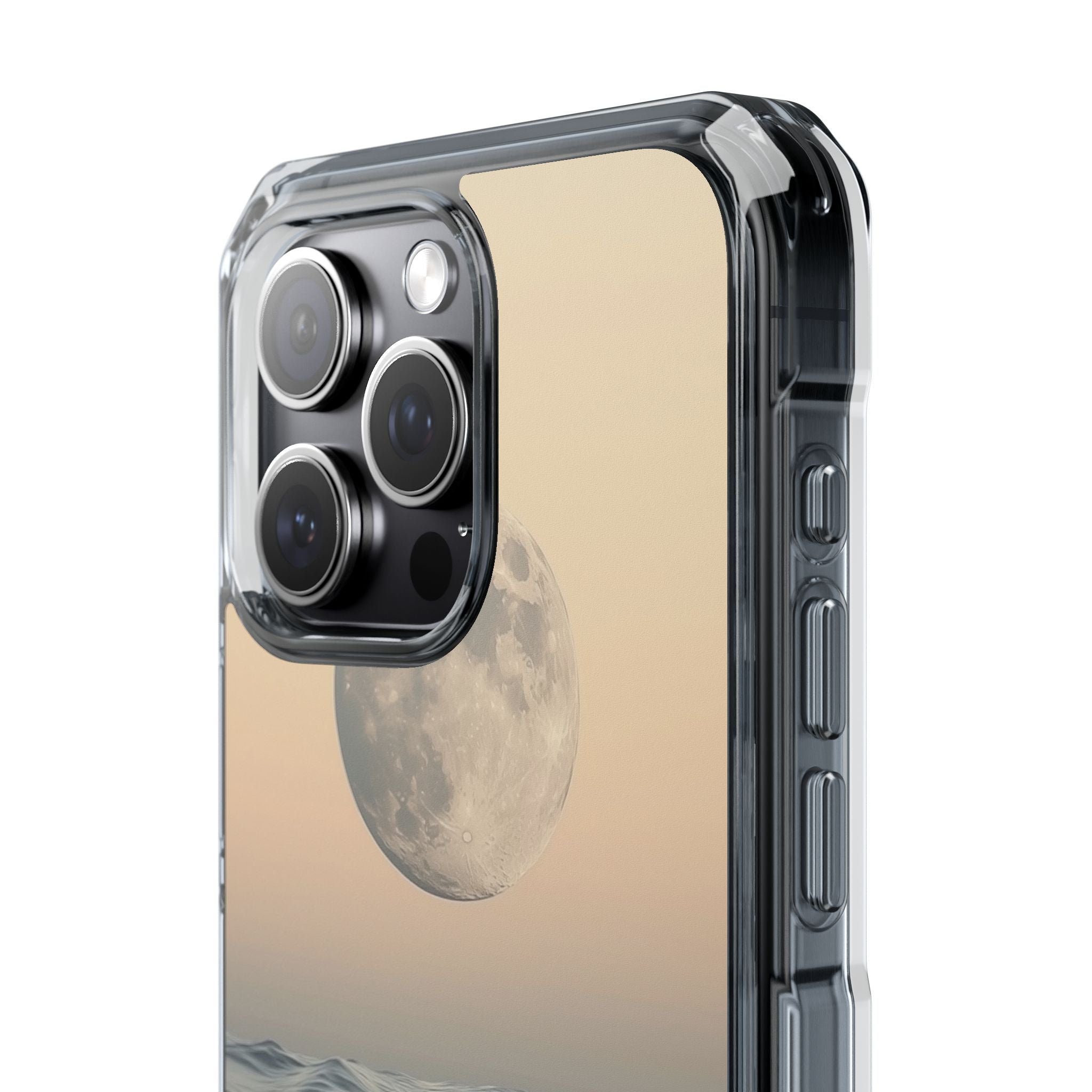Moon Illuminates Waves iPhone Case - Impact