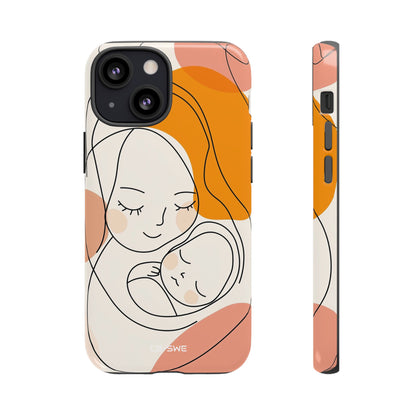 Mother Embraces Child - iPhone Case