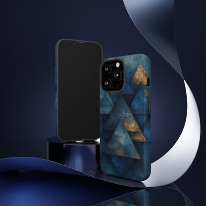 Blue Geometric Harmony - Protective Phone Case