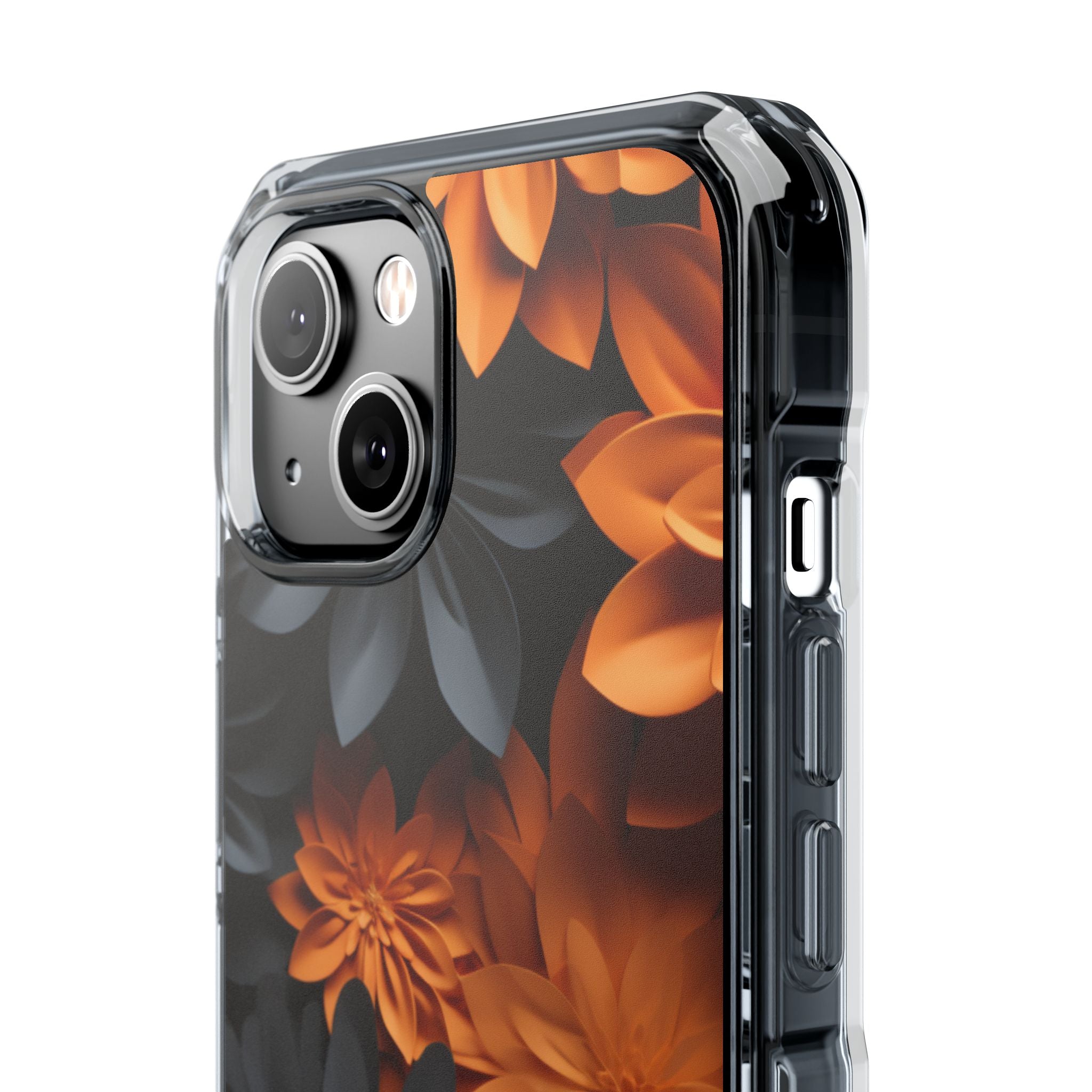 Graphical Orange Florals iPhone Case - Impact