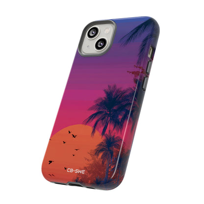 Tropical Sunset Silhouettes - iPhone Case