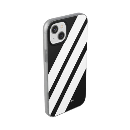 Diagonal Bands Noir iPhone 14 Plus Case - Soft