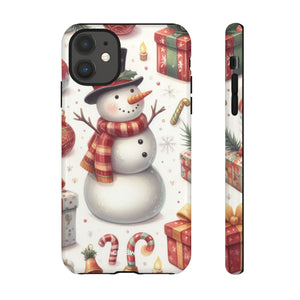 Snowman Wears Scarf - iPhone Case