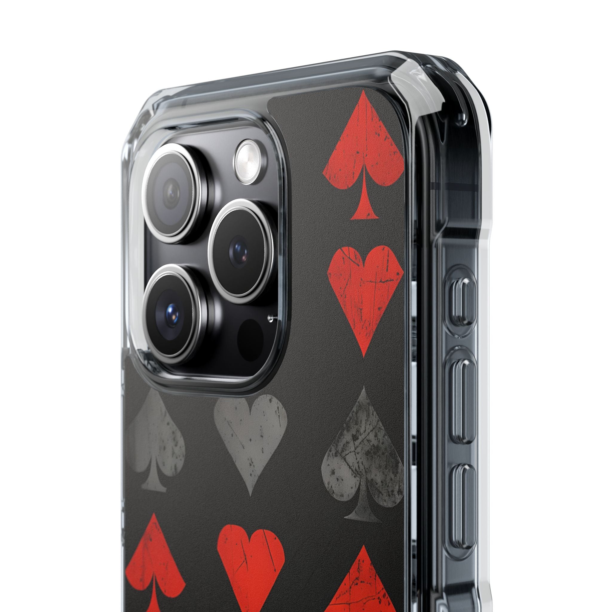 Playing Card Suits Gothic Flair iPhone 15 - Impact Clear+