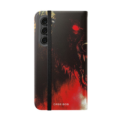 Wolf Moon Glare - Samsung S23+ Kotelo - Lompakkokotelo