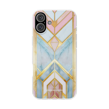 Gold Pink Art Deco - Flexi iPhone 16 Phone Case