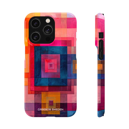 Vibrant Geometry - Slim iPhone 14 Phone Case