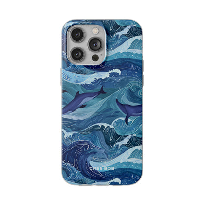 Dolphin Waves iPhone 14 Pro Max Case - Soft