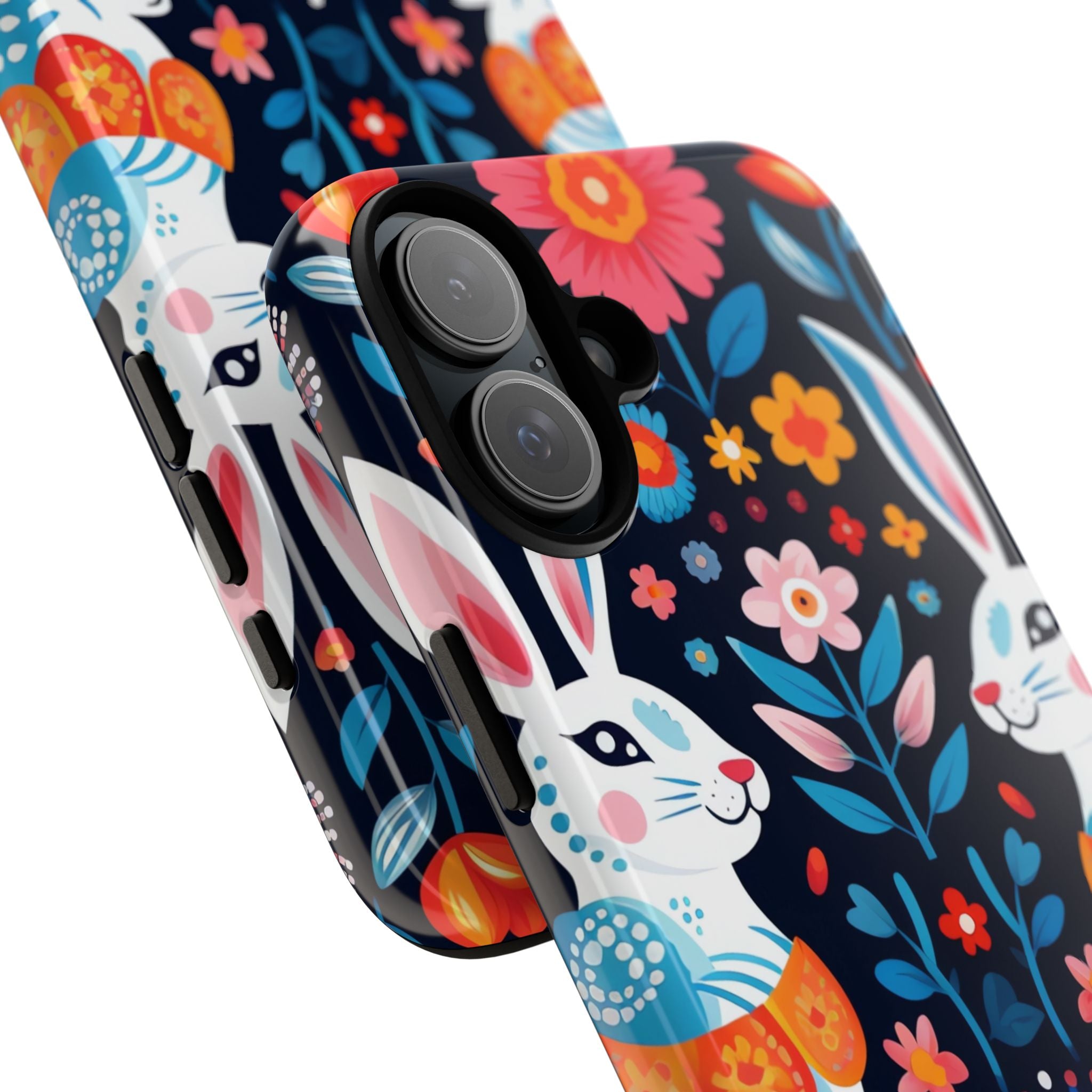 Bunnies Hop Flowers - iPhone Case