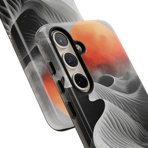 Orange Moon Illusion - Protective Phone Case